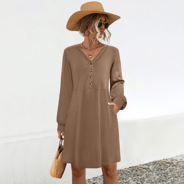 Casual Solid Color Dress for Women – Spring & Summer Wardrobe