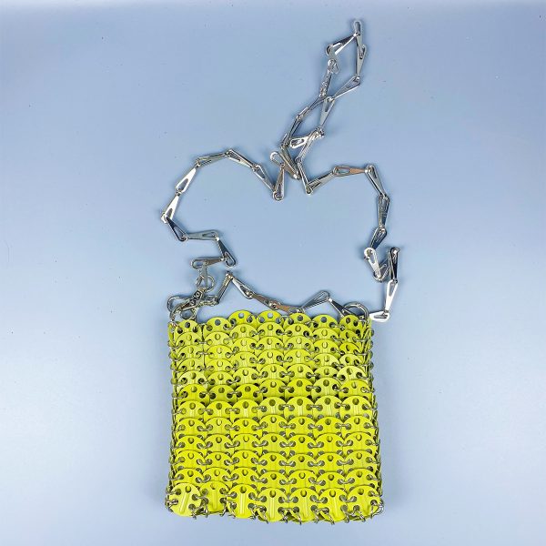 Trendy Handmade Metal Sequin Crossbody Chain Phone Bag for Women - Image 5