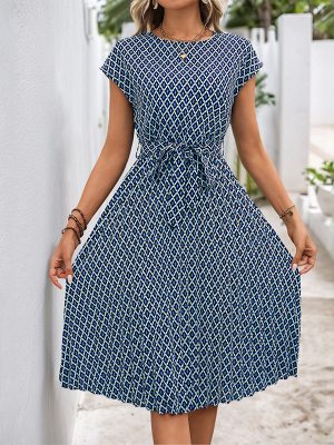 Women’s Printed Round Neck Dress