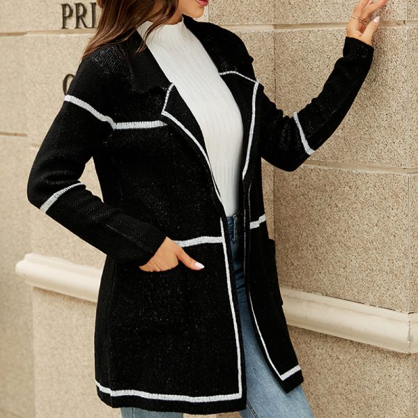 Sweater Coat Women Autumn Winter Long Sleeve Suit - Image 2