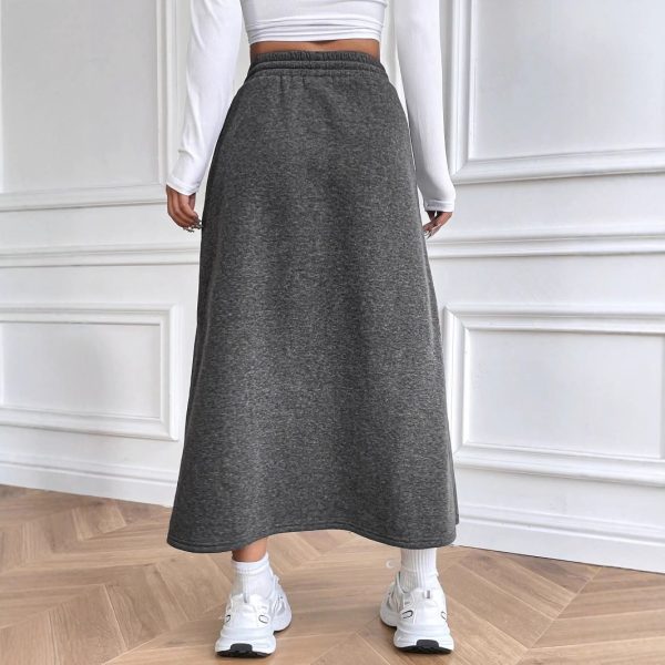 Casual Elastic Waist Skirt for Autumn & Winter - Image 3