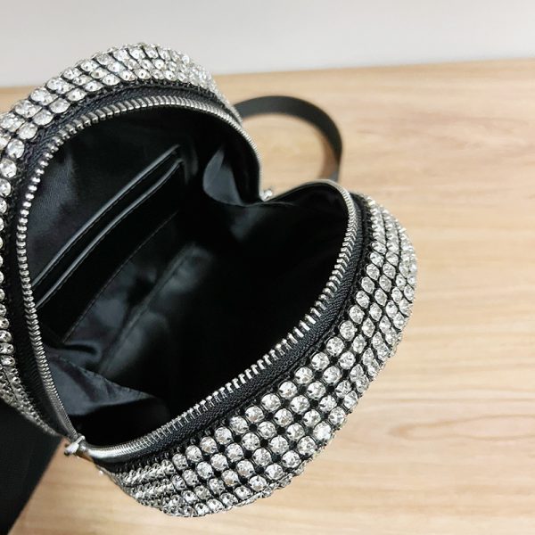 Women’s Diamond Mini Bag – Rhinestone Brick Inlaid Handbag - Image 2