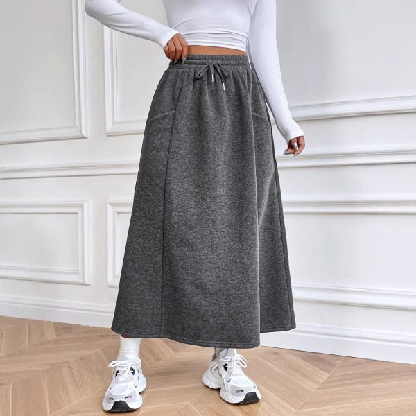 Casual Elastic Waist Skirt for Autumn & Winter - Image 2