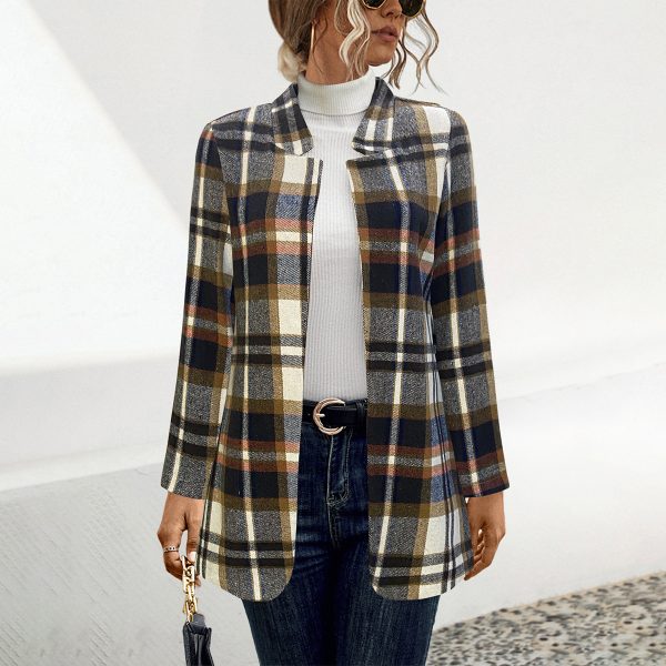 Women’s Plaid Coat – Stylish Autumn Winter Outerwear