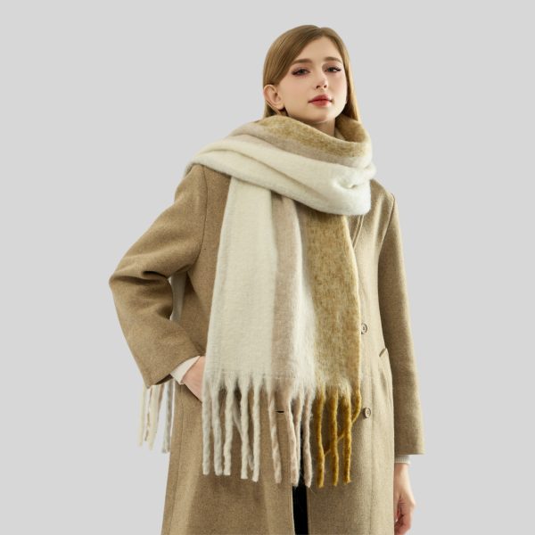 Color-Matching Mohair Scarf for Women