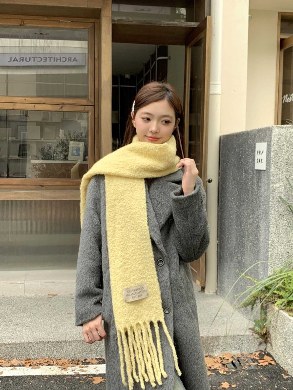 High-Grade Wool Scarf for Women - Thickened Fleece Warmth - Image 3