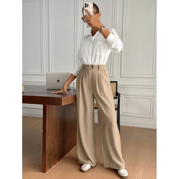 Solid Color Spring Casual Pants for Women - Image 3