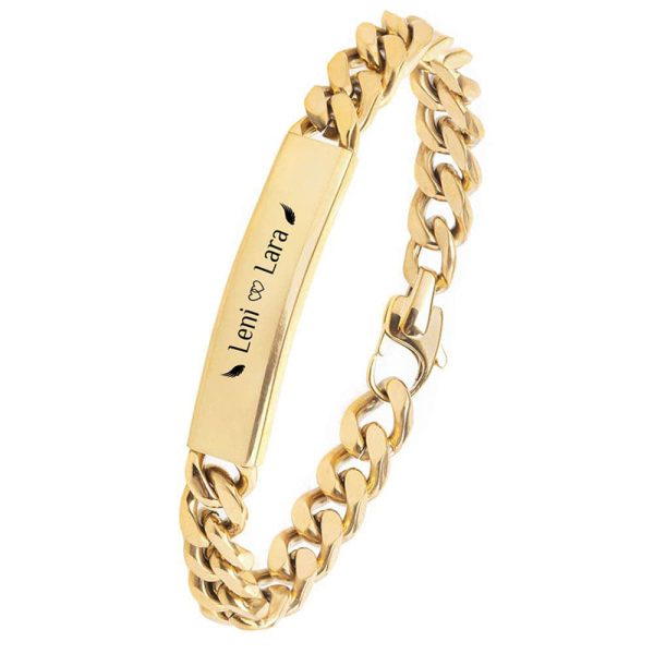 18K Vacuum Gold Plated Titanium Steel Bracelet