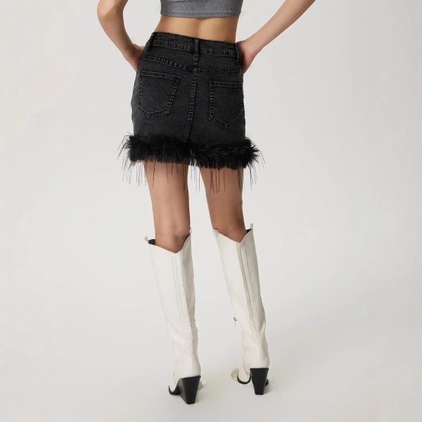 Women's Burr Denim Skirt - Image 4