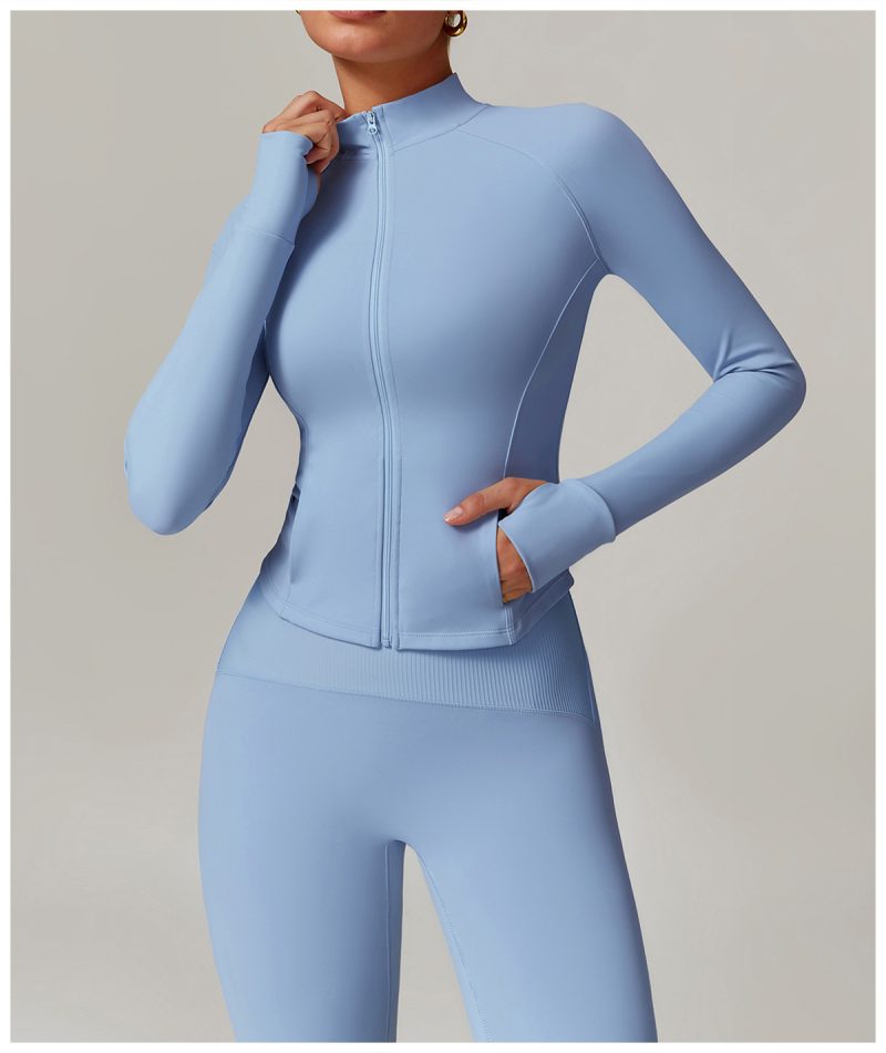 Stand Collar Yoga Coat for Women - Image 4