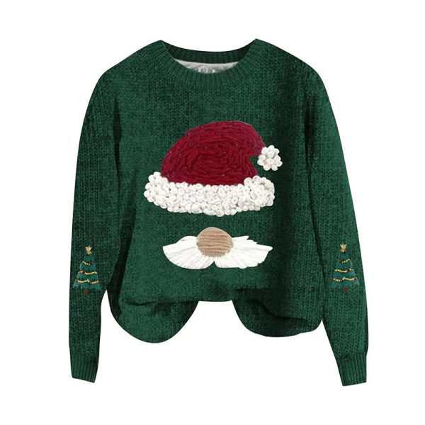 Autumn Winter Christmas Sweater Loose Pullover Knitted Top Casual Sweater - Image 2