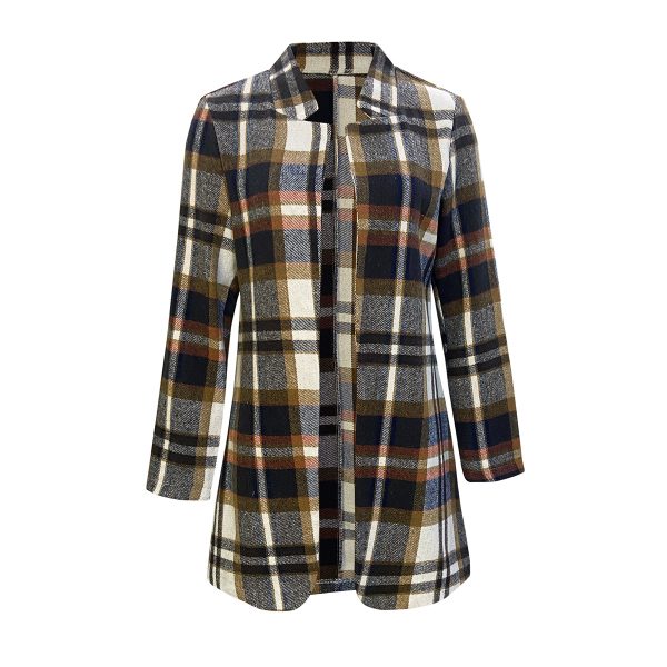 Women’s Plaid Coat – Stylish Autumn Winter Outerwear - Image 3