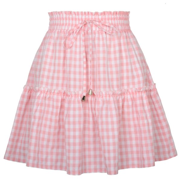 Popular Women’s Pleating Plaid Printed Skirt - Image 3