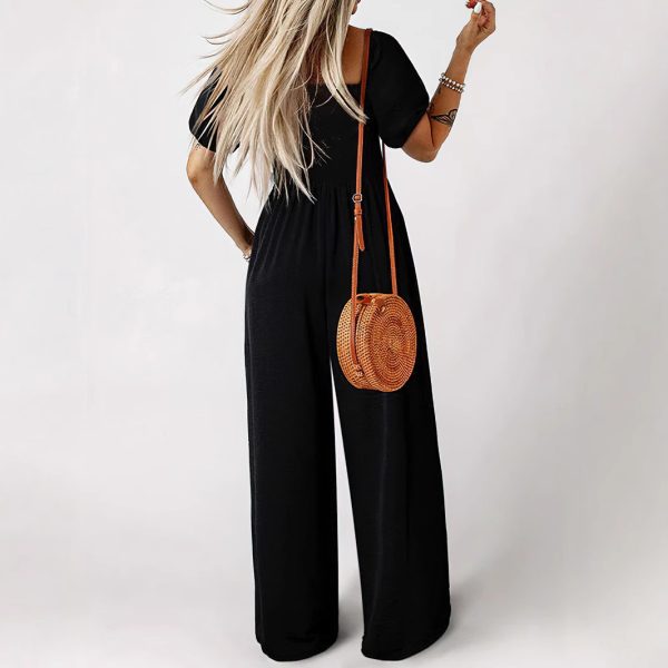 Spring Summer Sexy High Elastic Solid Color Jumpsuit for Women - Image 3