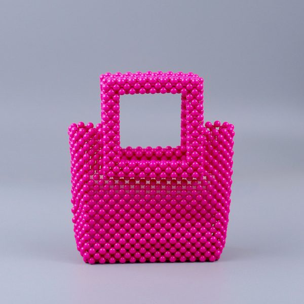 Popular Acrylic Handwoven Colorful Square Clutch Bag for Women