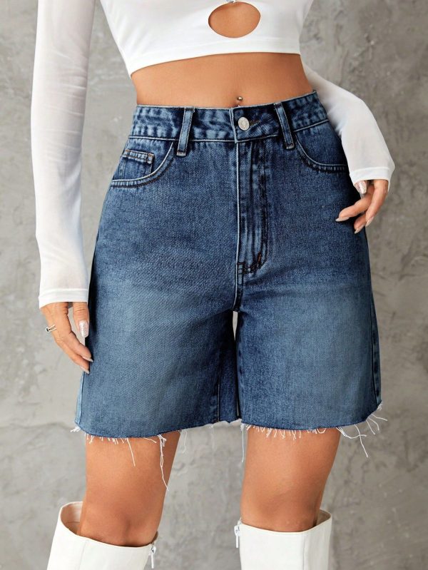 Casual High-Waist Denim Shorts for Women - Image 4