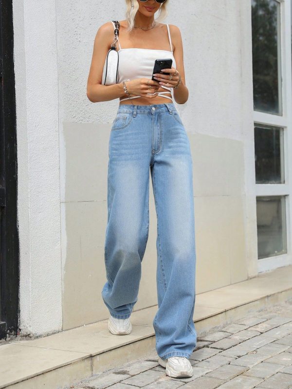 Retro Loose Wide-Leg Jeans for Women - Image 3