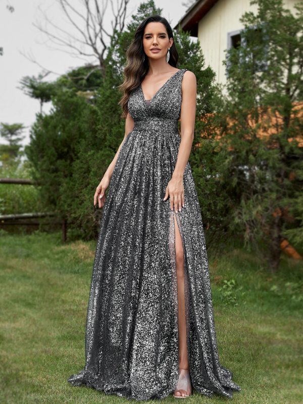 Women’s Split Evening Dress - Image 2