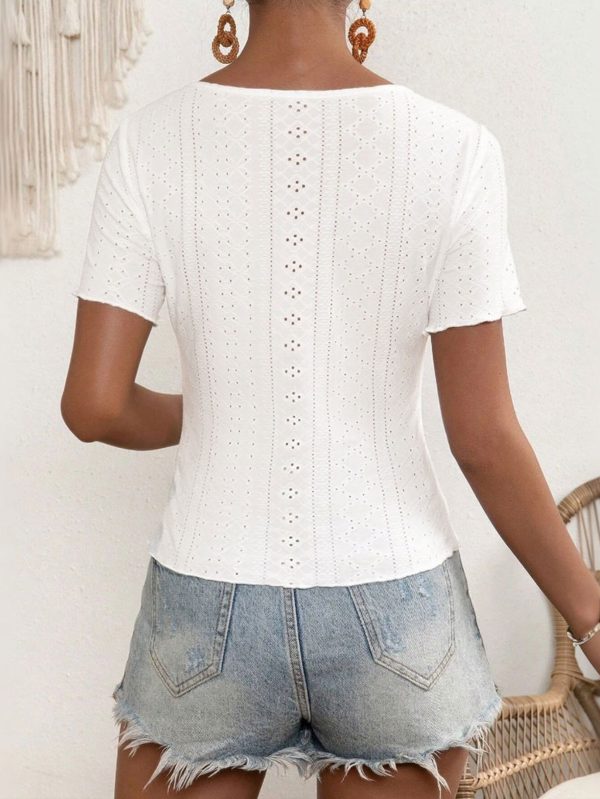 Elegant Simple T-Shirt - Sexy Spring/Summer Top for Women - Image 3