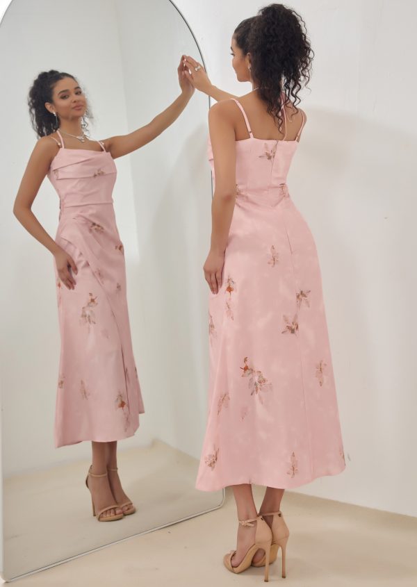 Spring Summer Pink Sling Dress for Women - Elegant & Chic - Image 2