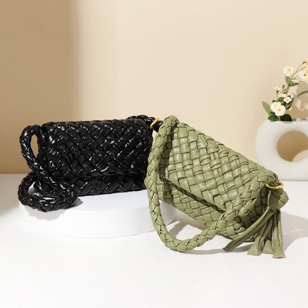 Handmade Irregular Woven Shoulder Bag - Image 2