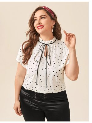 Plus Size Loose-Fitting Bottoming Short Sleeve Shirt