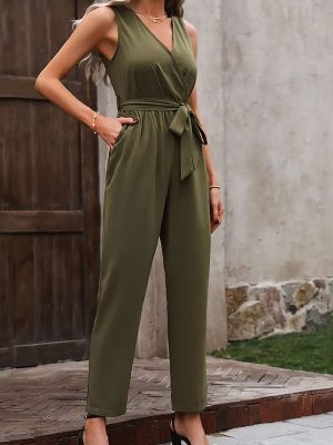 Women’s Elegant Sleeveless Summer Office Jumpsuit