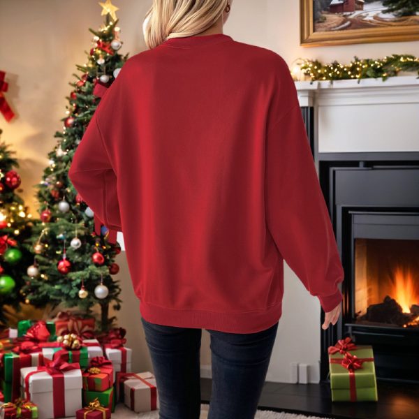 Women’s Christmas Red Sweatshirt - Image 3