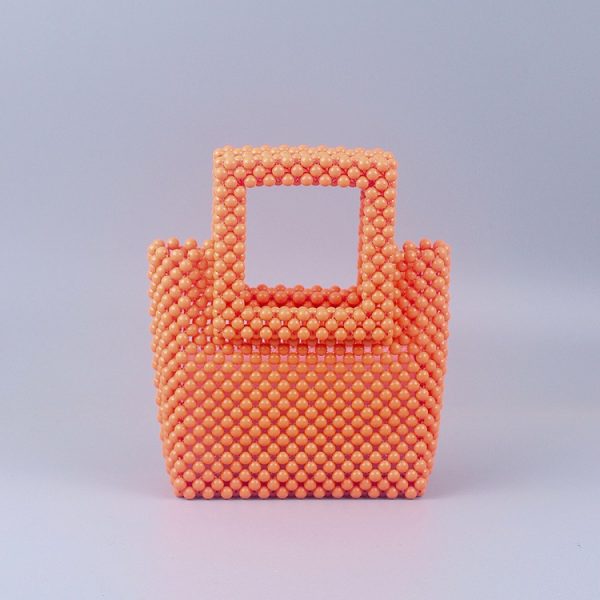 Popular Acrylic Handwoven Colorful Square Clutch Bag for Women - Image 9