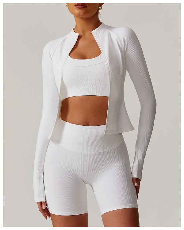 Zipper Quick-Drying Long Sleeve Yoga Wear - Image 2