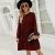 Wine Red Woolen Skirt