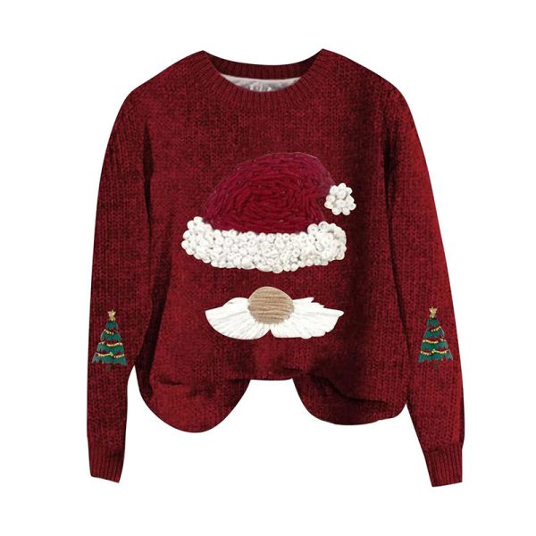 Autumn Winter Christmas Sweater Loose Pullover Knitted Top Casual Sweater - Image 5