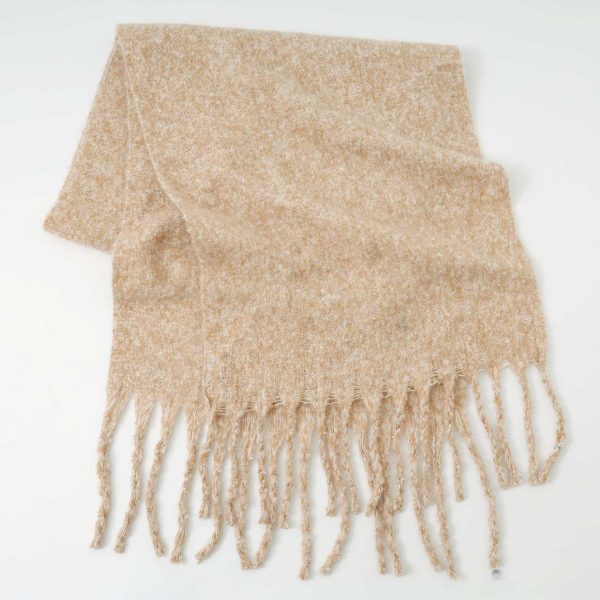 Solid Color Fringe Shawl Scarf for Women - Thick & Warm Winter Wrap - Image 3