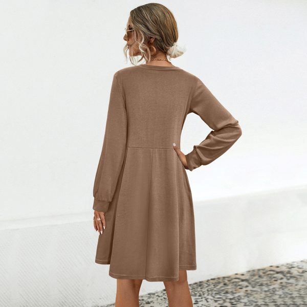 Casual Solid Color Dress for Women – Spring & Summer Wardrobe - Image 2