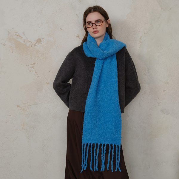 Solid Color Alpaca Wool Scarf for Men & Women