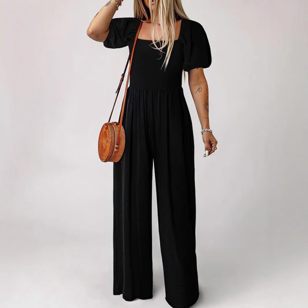 Spring Summer Sexy High Elastic Solid Color Jumpsuit for Women - Image 4