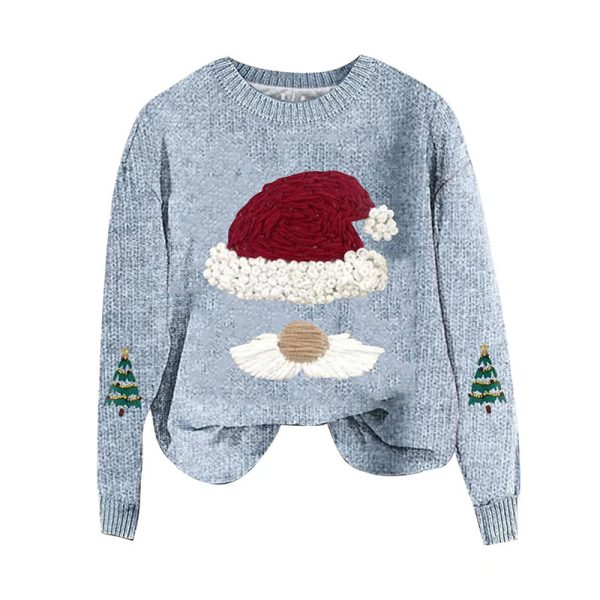 Autumn Winter Christmas Sweater Loose Pullover Knitted Top Casual Sweater - Image 4