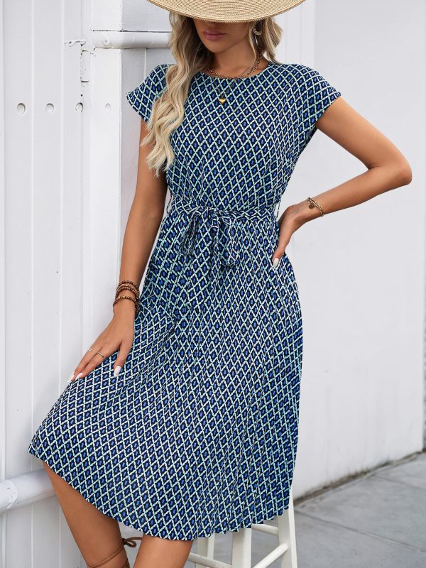 Women’s Printed Round Neck Dress - Image 3