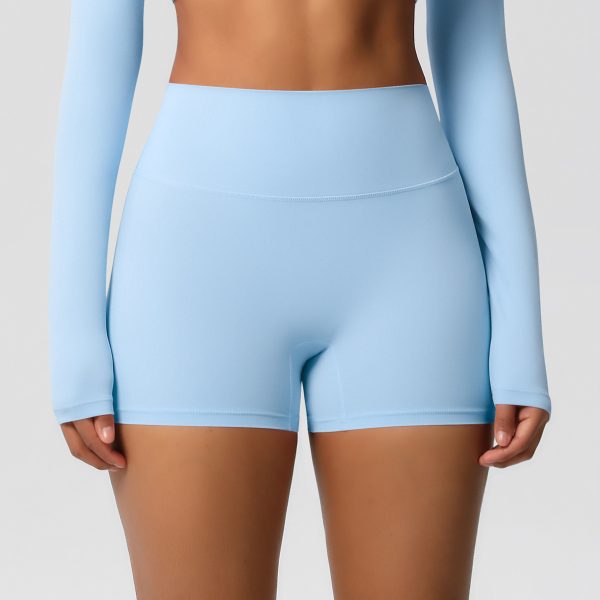 High-Waist Fitness Yoga Shorts with Belly Contracting and Hip Lifting