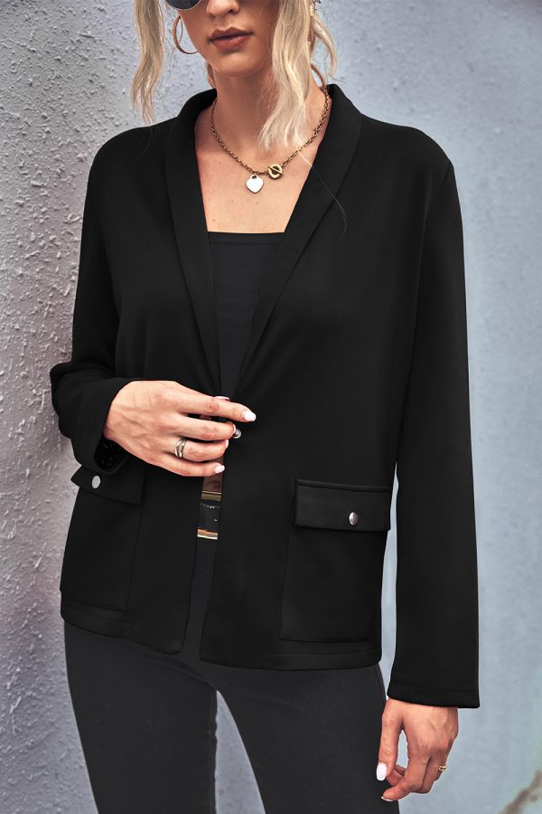 Autumn Winter Women’s Beautiful Square Pocket Blazer - Image 3