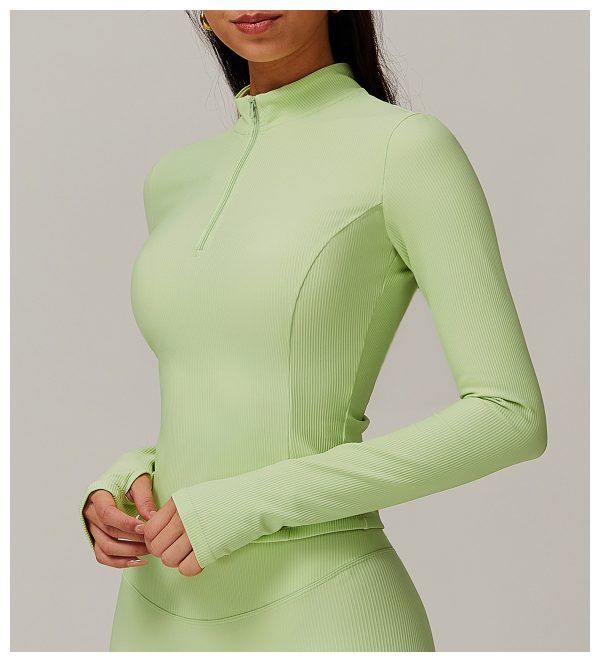 Autumn Winter Stand Collar Long Sleeve Yoga Wear - Image 5