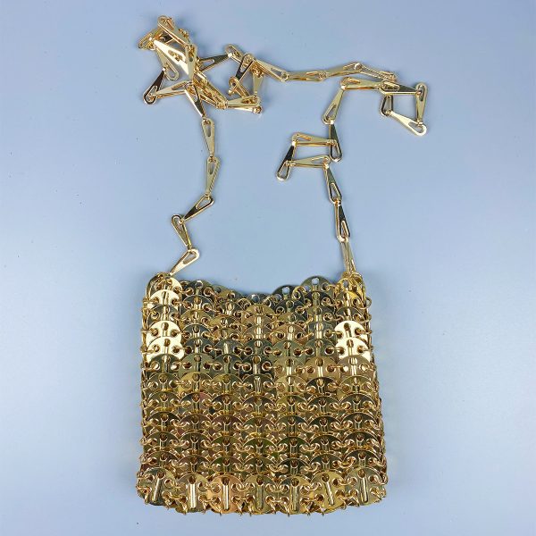 Trendy Handmade Metal Sequin Crossbody Chain Phone Bag for Women - Image 4