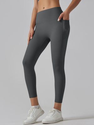 High-Strength Skinny Yoga Pants with High-Waist Belly Control