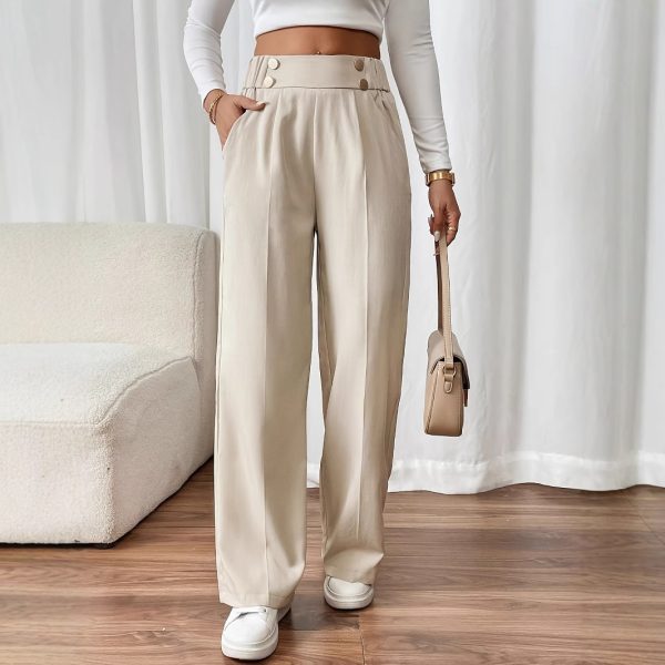 Women’s High Waist Draping Mop Casual Pants