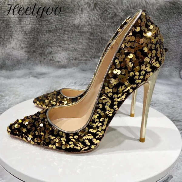 Women Sexy Pointy Toe High Heel Wedding Party Shoes - Image 2