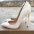 White 12cm Heel