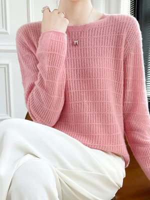 winter new women’s sweater  merino wool round neck