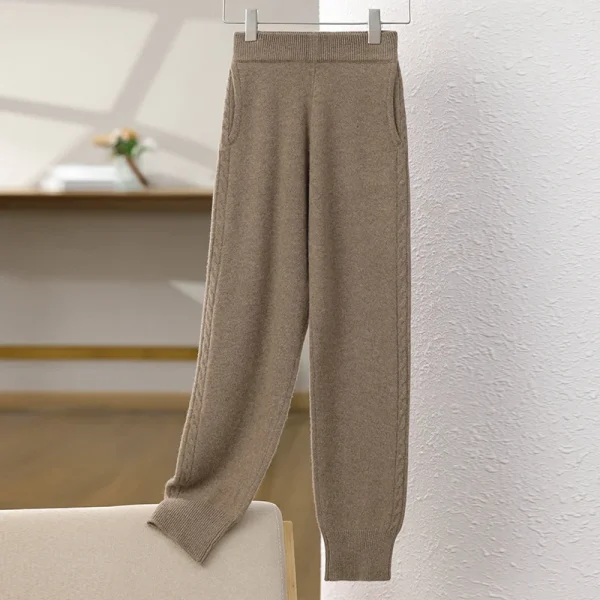 wool pants new cashmere warehouse women's warm bottom knit pants