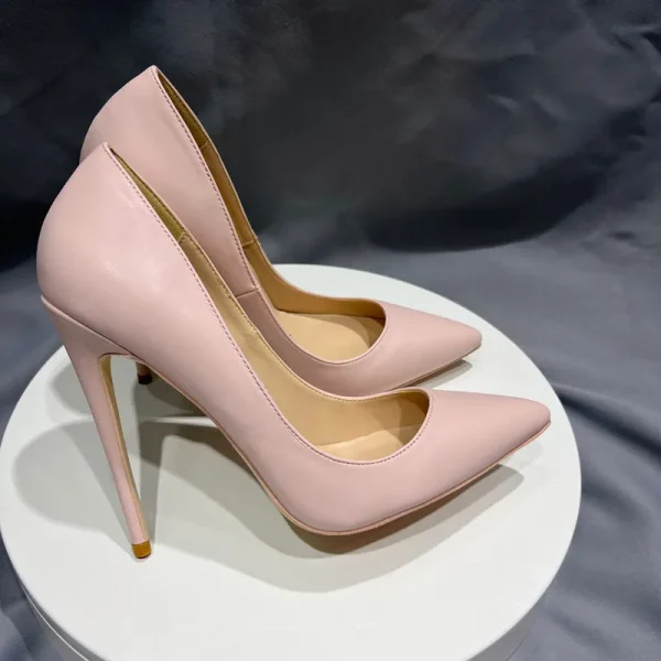 Glossy Pink Women Sexy Pointy Toe High Heel Shoes