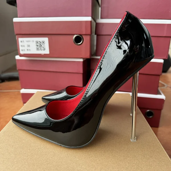 Customize 12cm Metal High Heels Women Sexy Glossy - Image 7